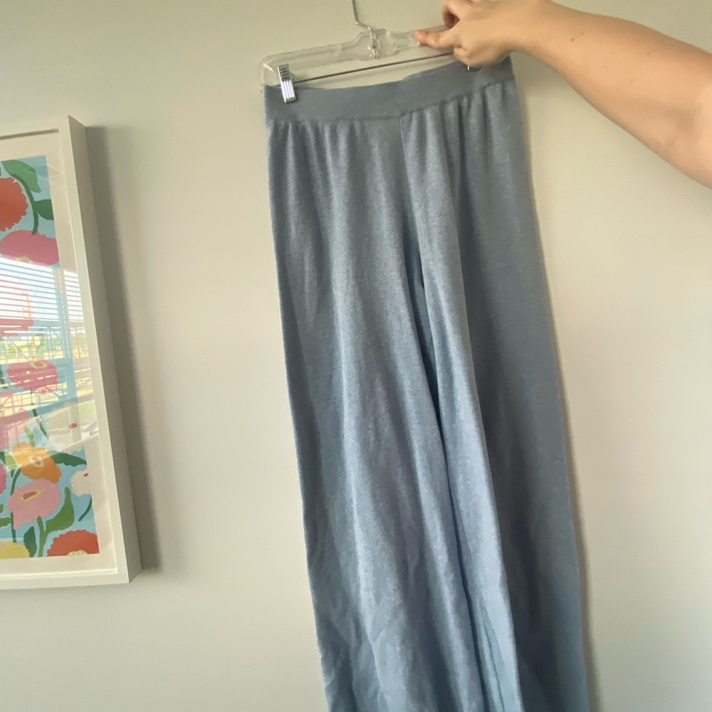 Mango 100% Cotton Pants in Blue. Size Large.